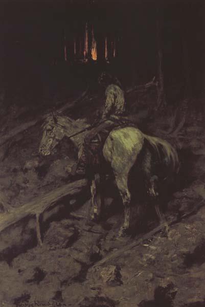 Frederic Remington Apache Fire Signal (mk43)